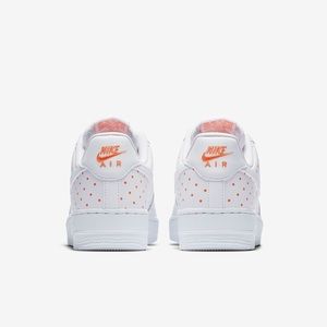orange polka dot air force ones